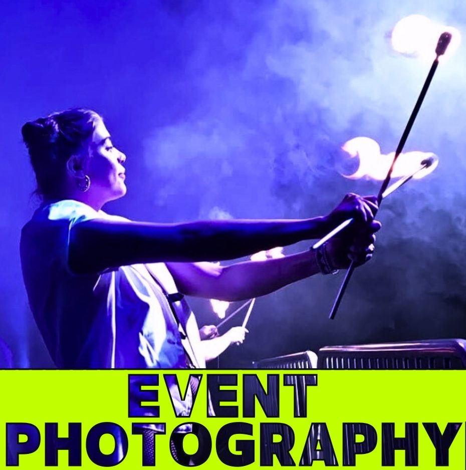 Event photography – fire dancer performing at a festival